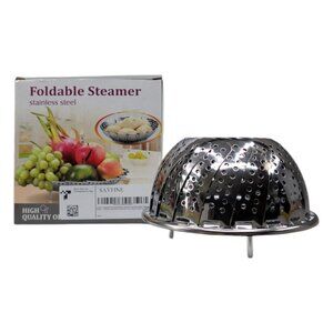 Sayfine Foldable Vegetable Steamer Basket Stainless Steel Expandable 10.5"